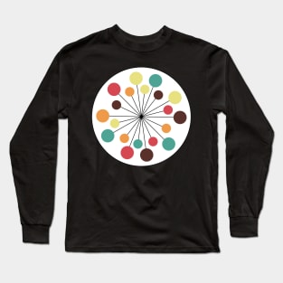 Retro mid-century abstract design Long Sleeve T-Shirt